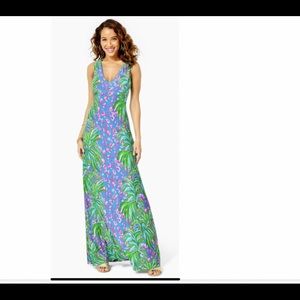 🆕 NWT LILLY PULITZER MAXI DRESS XL Noemi ENGINEER